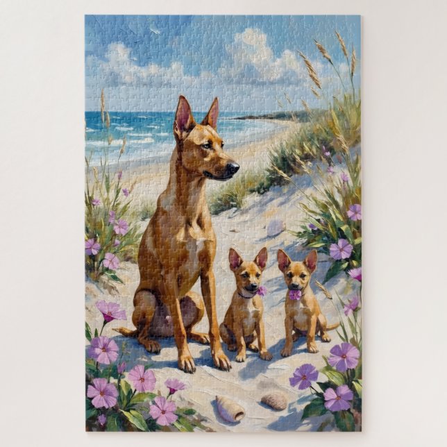 Quebra-cabeça Arte de Cão da Carolina Duna Costeira (Vertical)