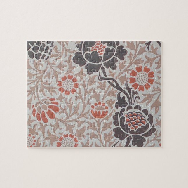Quebra-cabeça Arte de Design Botânico Grafton de William Morris (Horizontal)