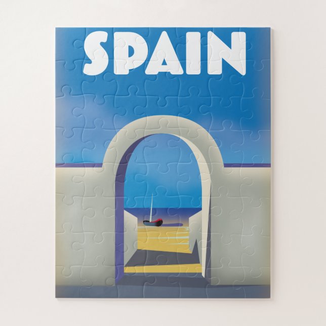 Quebra-cabeça Arte de férias retrô na Espanha (Vertical)