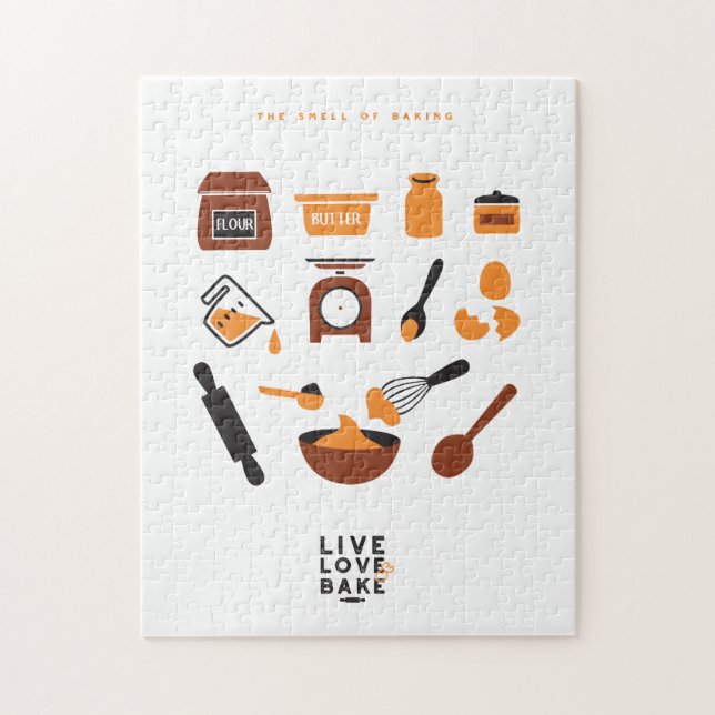 Quebra-cabeça Arte De Ferramentas De Baking De Fácil (Vertical)