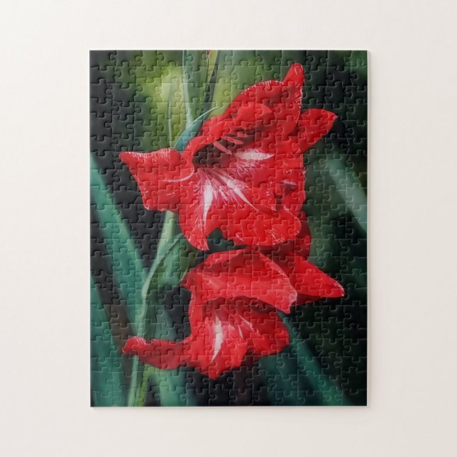 Quebra-cabeça Arte de Flores Vermelhas Jardim Floral Quebra-Cabe (Vertical)