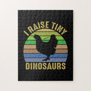 Quebra-cabeça Arte de Frango Eu Crio Pequenos Dinossauros