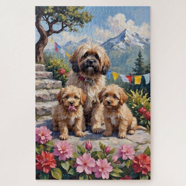 Quebra-cabeça Arte de Jardim Himalaio Lhasa Apso (Vertical)