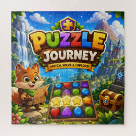 Quebra-cabeça Arte de Jogo de Aventura de Puzzle de Raposa Fofa