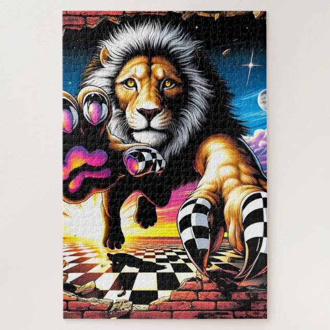 Quebra-cabeça Arte de Leão (Vertical)