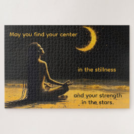 Quebra-cabeça Arte de Meditação e Citação Inspiradora