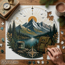 Arte de Paisagem de Aventura Selvagem Alpina Vinta