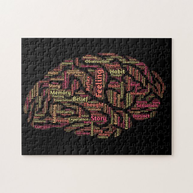 Quebra-cabeça Arte de Palavra Inspirativa (Horizontal)