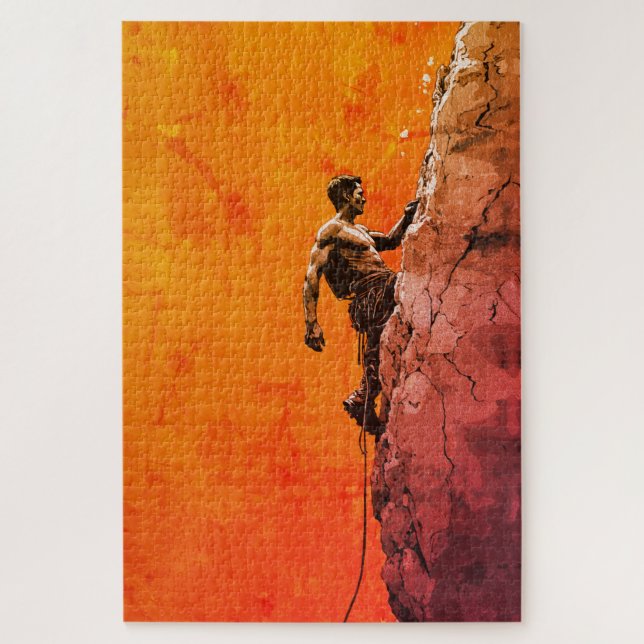 Quebra-cabeça Arte de Parede de Climber de Rocha Ousado (Vertical)