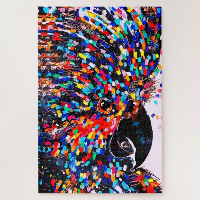 Quebra-cabeça Arte de Parede de Pássaro Tropical Vibrante no Exp (Vertical)