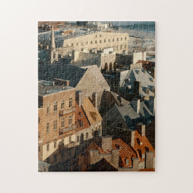 Quebra-cabeça Arte de pequena cidade escura e belo trabalho (Vertical)