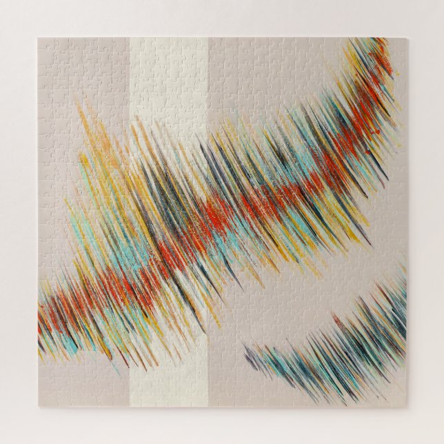 Quebra-cabeça Arte de pintura de Abstrato de Curvas Irregulares (Vertical)
