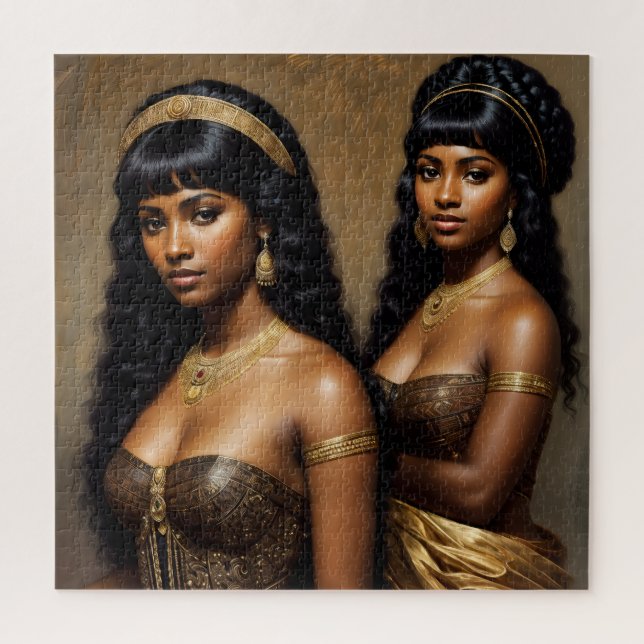 Quebra-cabeça Arte de Princesas Negras Africanas (Vertical)