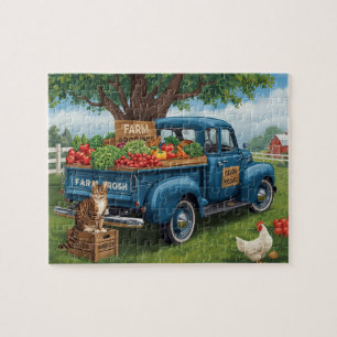 Quebra-cabeça Arte de Produtos Agrícolas de Caminhões Antigos