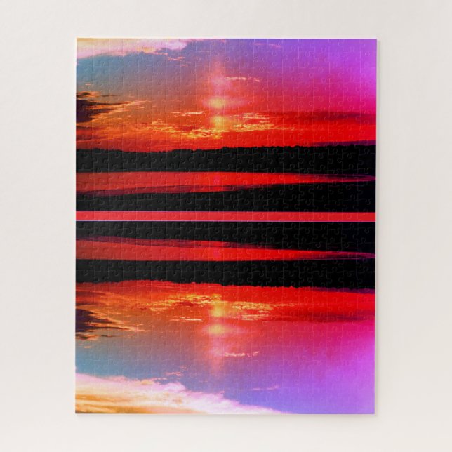 Quebra-cabeça Arte de reflexão do pôr do sol (Vertical)