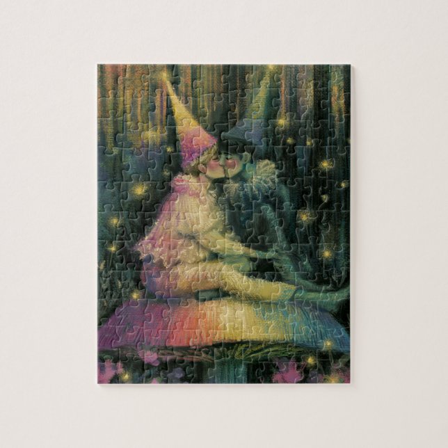 Quebra-cabeça Arte de Romance de Conto de Fadas de Cogumelo da F (Vertical)