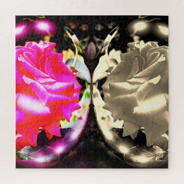 Quebra-cabeça Arte de rosas lindas (Vertical)
