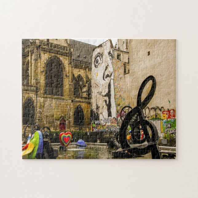 Quebra-cabeça Arte de Rua de Paris. (Horizontal)