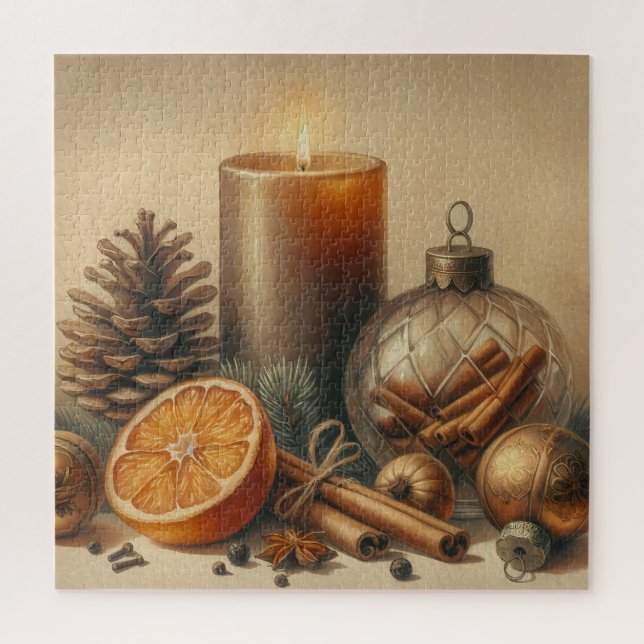 Quebra-cabeça Arte de vela de Natal (Vertical)