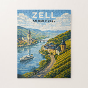 Quebra-cabeça Arte de Viagem Vintage Zell Alemanha