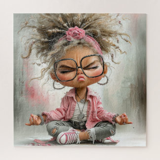 Quebra-cabeça Arte de Yoga Engraçado e Atrevido