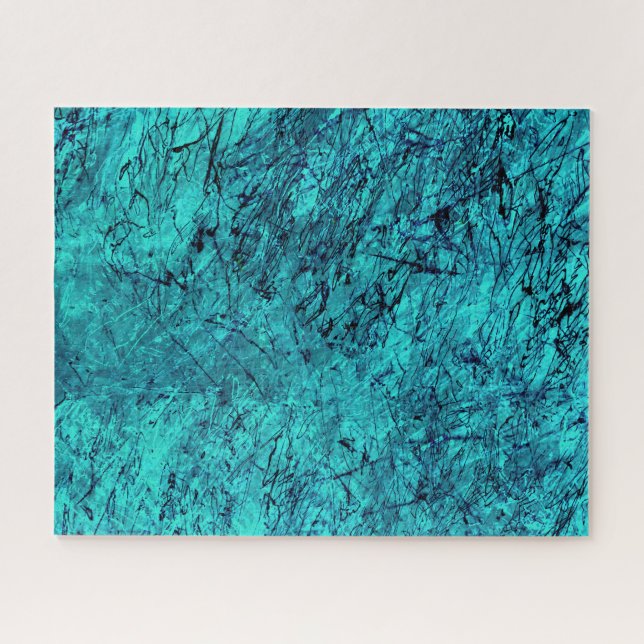 Quebra-cabeça Arte digital azul com muitas linhas mestiças/labir (Horizontal)