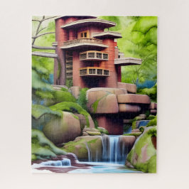 Quebra-cabeça Arte Digital da Casa das Árvores Arquitetônicas