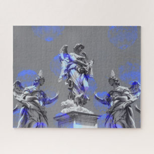 Quebra-cabeça Arte digital de esculturas pincéis de cor azul