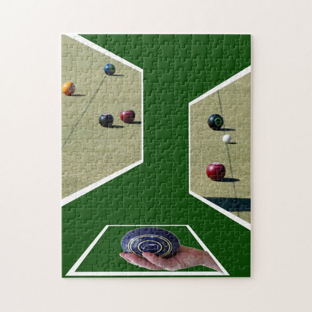 Quebra-cabeça Arte Dimensionada Do Lawn Bowls (Vertical)
