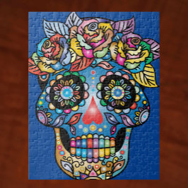 Quebra-cabeça Arte do Crânio do Açúcar, Dia dos Mortos