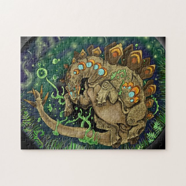 Quebra-cabeça Arte do Dinossauro do Stegosaurous (Horizontal)