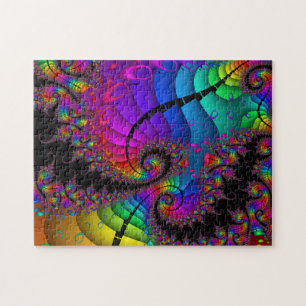 Quebra-cabeça Arte do Fractal do Twirl do arco-íris