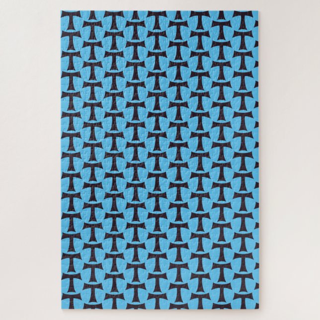 Quebra-cabeça Arte do Símbolo da Fé Tau Cruz Franciscana (Vertical)
