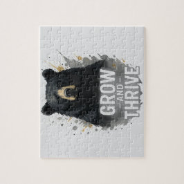 Quebra-cabeça Arte do Urso Negro Majestoso
