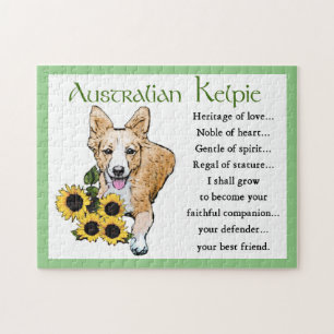 Quebra-cabeça Arte em Kelpie australiano