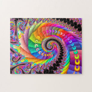 Quebra-cabeça Arte espiral do Fractal da torção