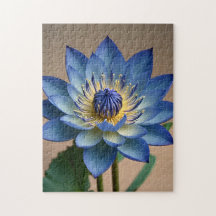 Arte Espiritual Zen Azul Flor
