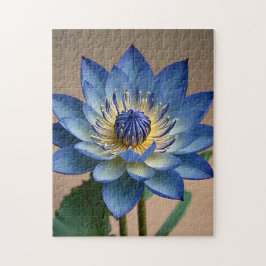 Quebra-cabeça Arte Espiritual Zen Azul Flor