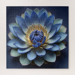 Quebra-cabeça Arte Espiritual Zen Azul Flor
