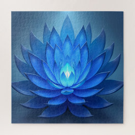 Quebra-cabeça Arte Espiritual Zen Azul Flor