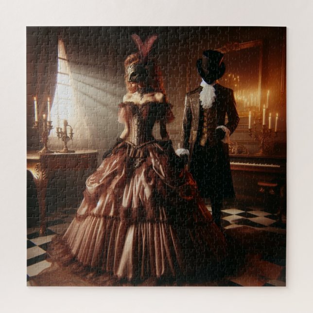 Quebra-cabeça Arte Fantasia Steampunk Vitoriana Máscara  (Vertical)