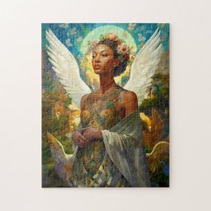 Quebra-cabeça Arte Fantástica de Anjo Afro-Americano