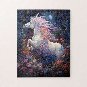 Quebra-cabeça Arte Fantástica de Cavalo Branco Magia