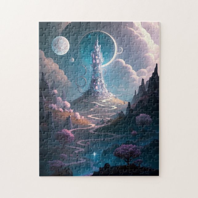 Quebra-cabeça Arte Fantástica em Torre Whimy (Vertical)