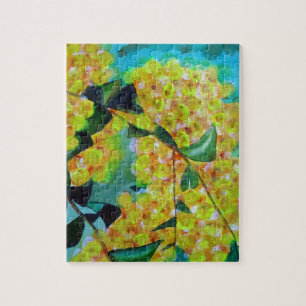 Quebra-cabeça Arte floral australiana original de Wattle