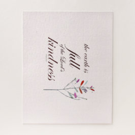 Quebra-cabeça Arte Floral De Wreath Psalm 33