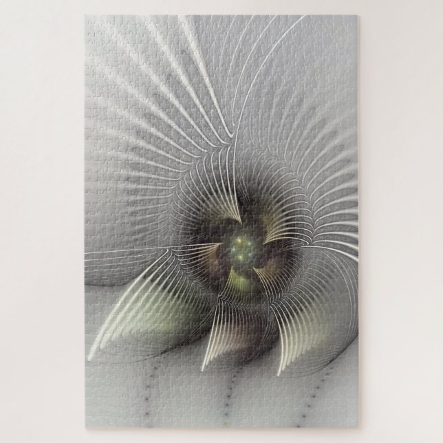 Quebra-cabeça Arte Fractal de Forma 3D Abstrata Moderna (Vertical)