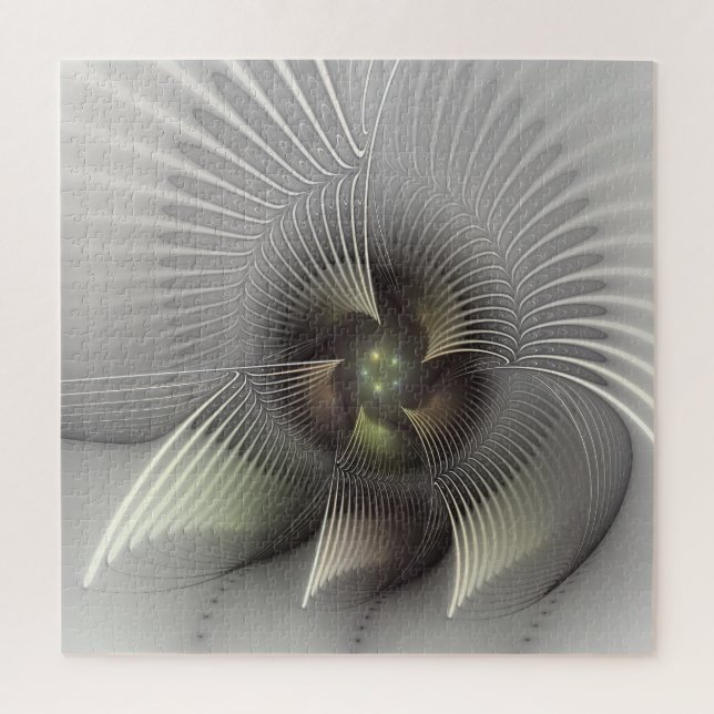 Quebra-cabeça Arte Fractal de Forma 3D Abstrato moderna (Vertical)