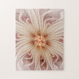 Quebra-cabeça Arte Fractal do Pastel de Pêssego abstrato Moderno