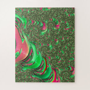 Quebra-cabeça Arte Fractal Espiral Groovy Psicodélico Funky Trip